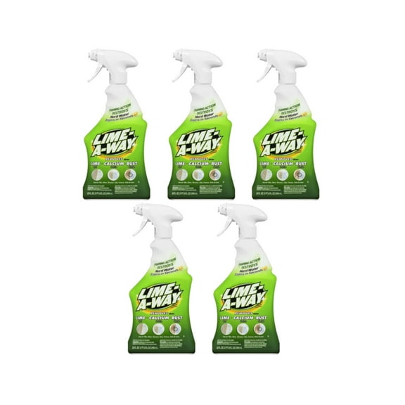Lime-A-Way Lime Calcium Rust Bathroom Cleaner Spray, 22 oz - Pack of 5