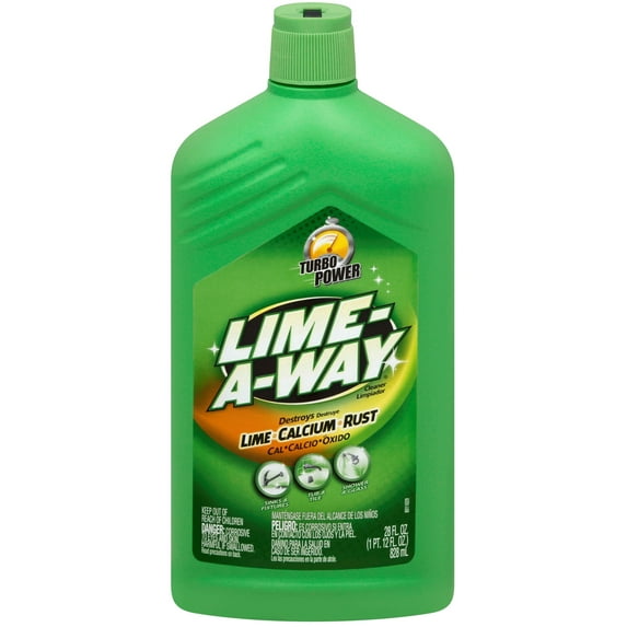 Lime-A-Way Lime, Calcium and Rust Stain Household Bathroom Cleaner Solution Bottle, 28oz