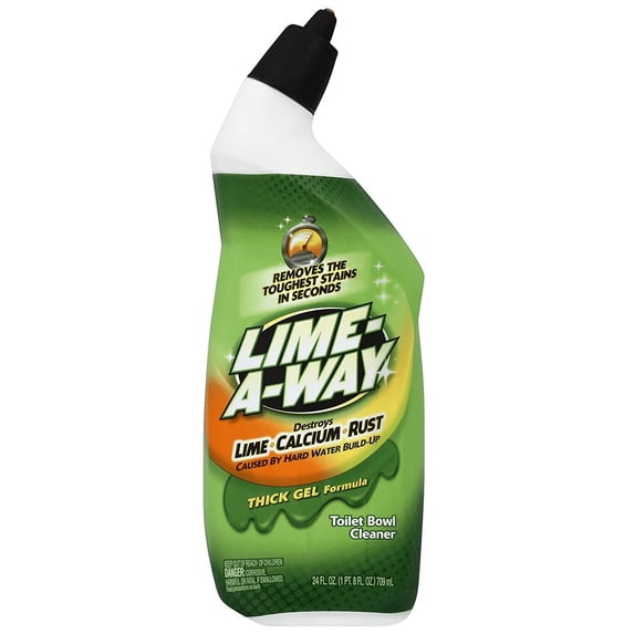 Lime-A-Way Liquid Toilet Bowl Cleaner, 24oz Bottle, Removes Lime Calcium Rust