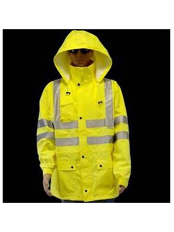 Lime & Ansi Class 3 -Jacket with 3M Reflective Crossing Guard, Construction & Traffic Control