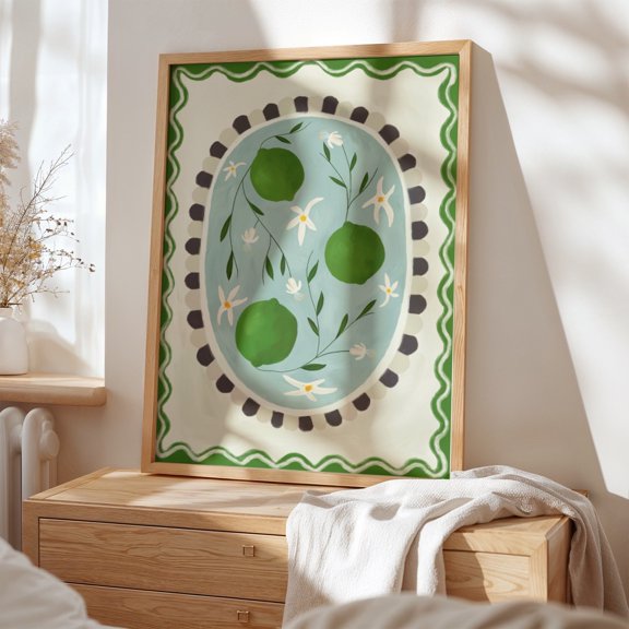 Lime Art Print Fruit Maximalist Home Decor Home Decor Office Wall Art