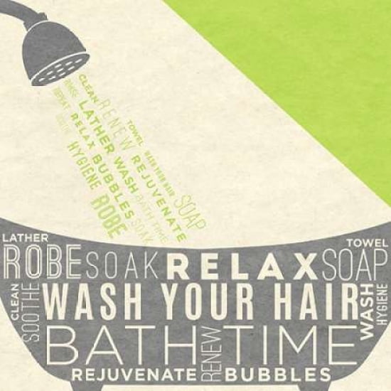 Lime Bath Time I Canvas Art - SD Graphics Studio (24X24)