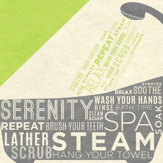 Lime Bath Time II Canvas Art - SD Graphics Studio (24X24)