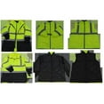 thumbnail image 1 of Lime & Black Two Tone Waterproof 6-In-1 Parka Jacket Ansi Class 3 Light Weight Outer Jacket & Thermal Inner Inner Jacket Removable Hood, 6X, 1 of 1