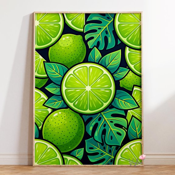 Lime Citrus Tropical Kitchen Wall Decor