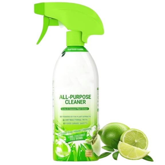 Lime Coconut Plants Extract All Purpose Cleaner Spray, Concentrated Grease Stain Remover Foam Cleaner For Kitchen Counter Garage Tile Multi Surface Household Sanitizing Wash 16.9 FL OZ