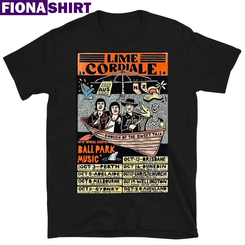 Lime Cordiale With Ball Park Music Australia & New Zealand Tour October 2024 Poster Shirt