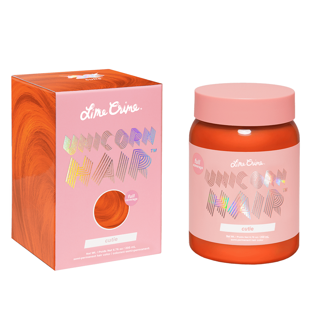 Lime Crime Unicorn Hair, Semi-Permanent Hair Color, Vegan, Full Coverage, Cutie, Unisex, 6.76 fl oz