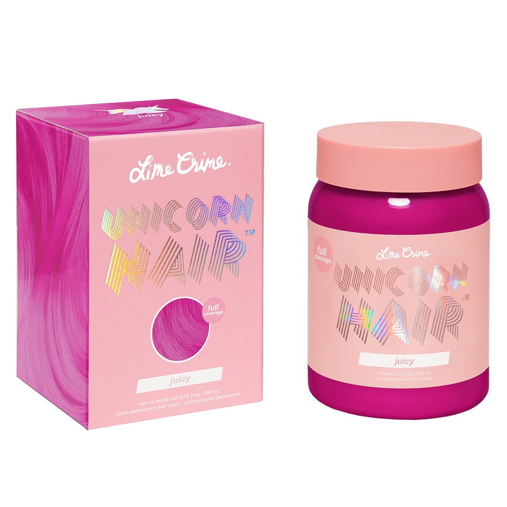 Lime Crime Unicorn Hair, Semi-Permanent Hair Color, Vegan, Full Coverage, Juicy, 6.76 fl oz (Unisex)