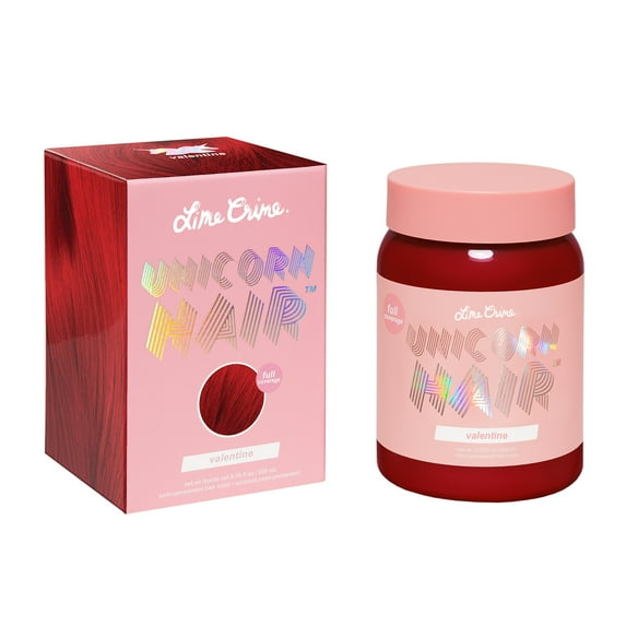 Lime Crime Unicorn Hair, Semi-Permanent Hair Color, Vegan, Full Coverage, Valentine 6.76 fl oz