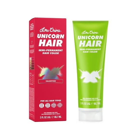 Lime Crime Unicorn Hair, Semi-Permanent Hair Color, Vegan, Full Coverage, Valentine, Unisex, 3.0 oz