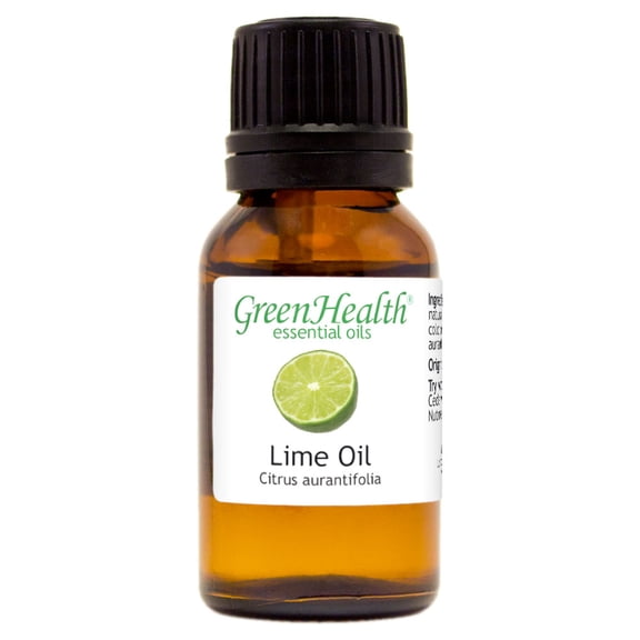 Lime Essential Oil - 1/2 fl oz (15 ml) Glass Bottle w/ Euro Dropper - 100% Pure Essential Oil by GreenHealth