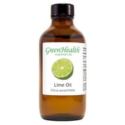 Lime Essential Oil - 4 fl oz 118 ml Glass Bottle w/ Cap - 100% Pure Essential Oil by GreenHealth