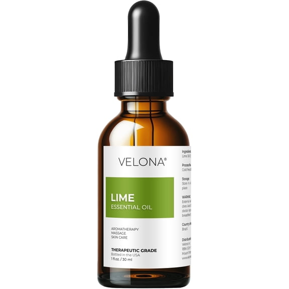 Lime Essential Oil by Velona - 1 oz | Therapeutic Grade for Aromatherapy Diffuser