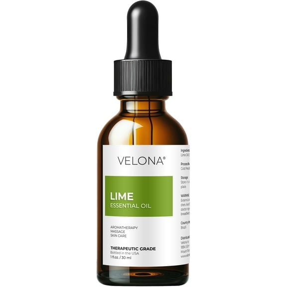 Lime Essential Oil by Velona - 1 oz | Therapeutic Grade for Aromatherapy Diffuser