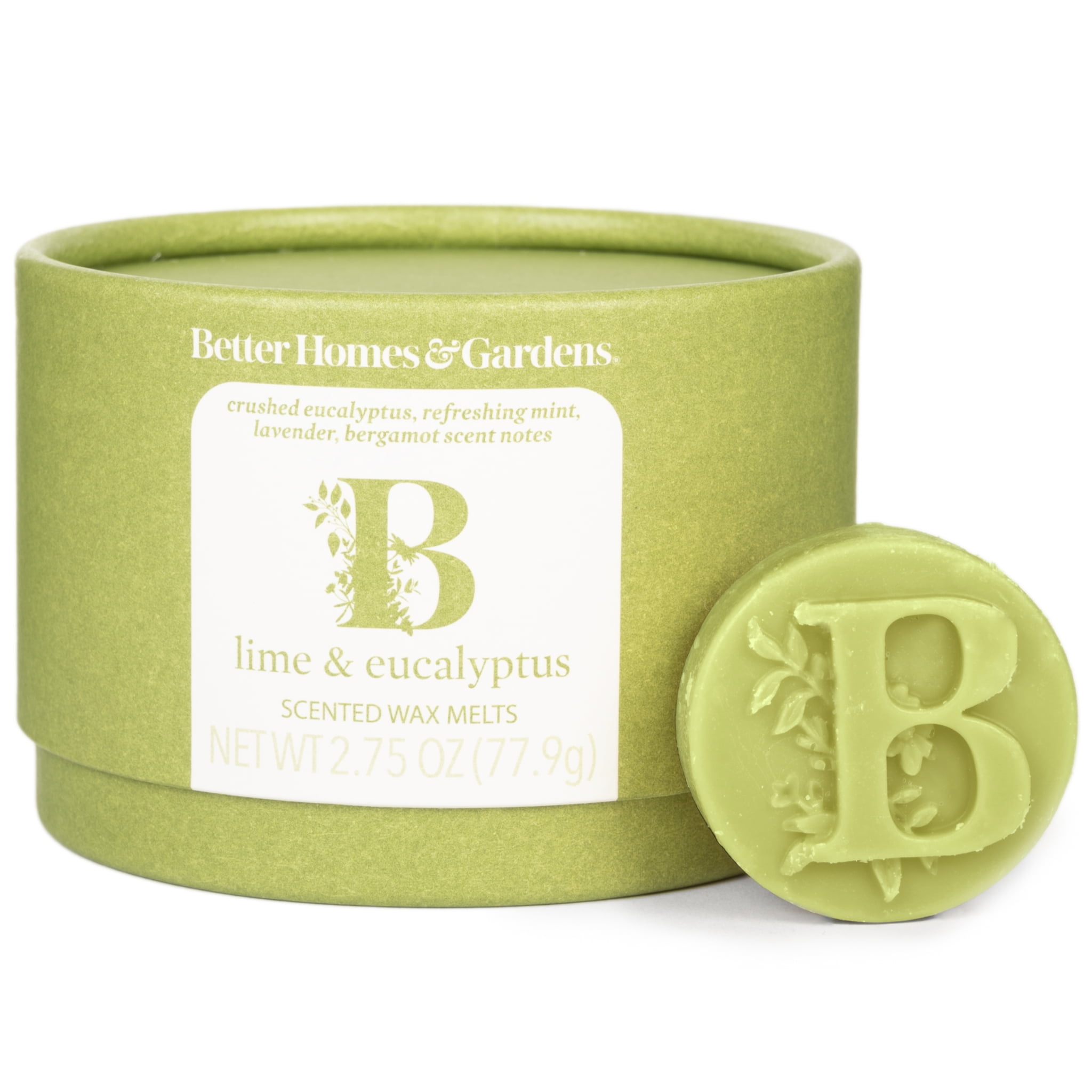 Lime & Eucalyptus Essential Oil Infused Wax Melts, Better Homes & Gardens, 2.75 oz (1-Pack)