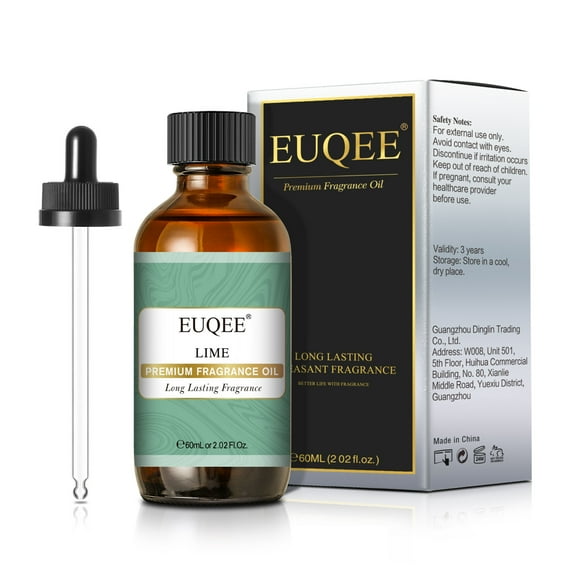 EUQEE Lime Fragrance Oils for Candle Making,2PCS Aromatherapy Oils for Skin,Diffusers,Home Care,Essential Oil for Humidifier Laundry,Soap Making and More(60mL)