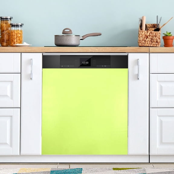 Lime Geen Dishwasher Magnet Cover Reuseable Refrigerator Magnet Cover Decal Fridge Microwave Stickers Hoilday Party Decor 23 x 26 Inch