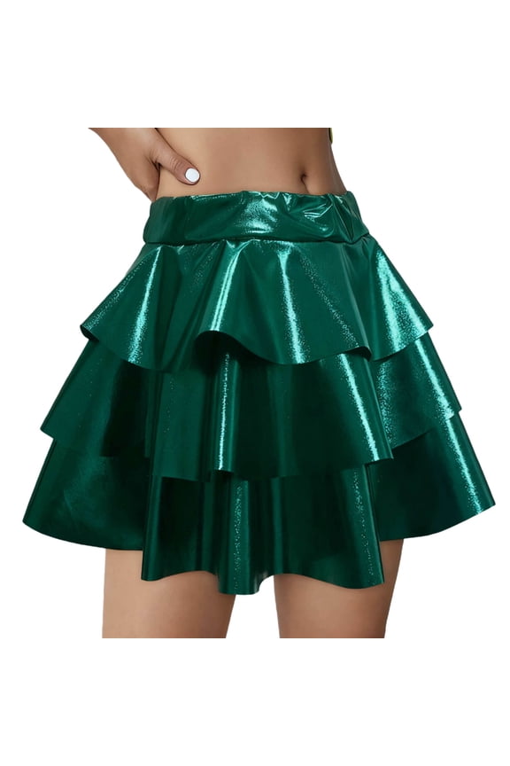 Lime Green Baby Skirt for Children Boy Girl Colorful Mini Short Formal Prom Party Evening Festival Easter Egg Sequin Sparkle Ruched Dance Costumes Skirts Kid 2025 7 Years