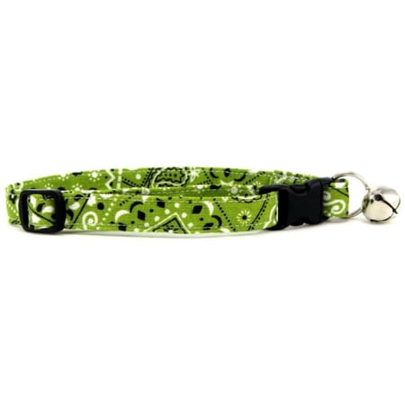 Lime Green Bandana Cat Collar