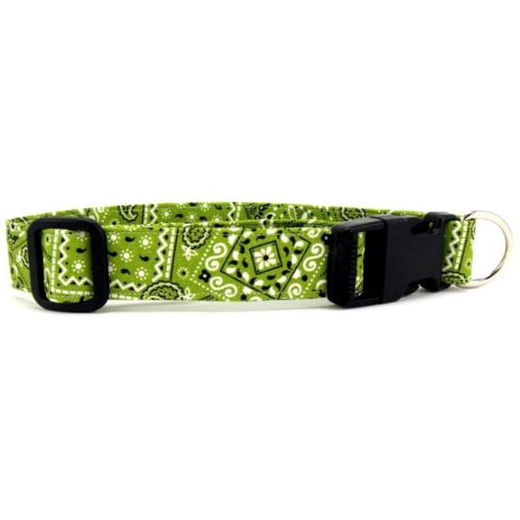 Lime Green Bandana Dog Collar - Size - Large