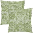thumbnail image 1 of Lime Green Boho Throw Pillow Covers 18x18 Inch Bohemian Carpet Ethnic Decorative Square Pillow Cases Bohemian Carpet Ethnic Cushion Covers Farmhouse Home Decor for Sofa Couch Outdoor Set of 2, 1 of 6