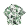 thumbnail image 1 of Lime Green Boy Girl Thin Hawaiian Tropical Beach Happy Vacation Gift Brunch Shirts for Children Boy Girl Summer Fall Short Sleeve Turtleneck Print Tops Blouses Shirts Child 2025 5 Years, 1 of 3