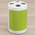 thumbnail image 1 of Lime Green Ceramic Toothbrush Holder, Empty Backdrop Blurry Off Focus Pastel Toned Shade Color Spring Theme Abstract, Decorative Versatile Countertop for Bathroom, 4.5" X 2.7", Apple Green, 1 of 4