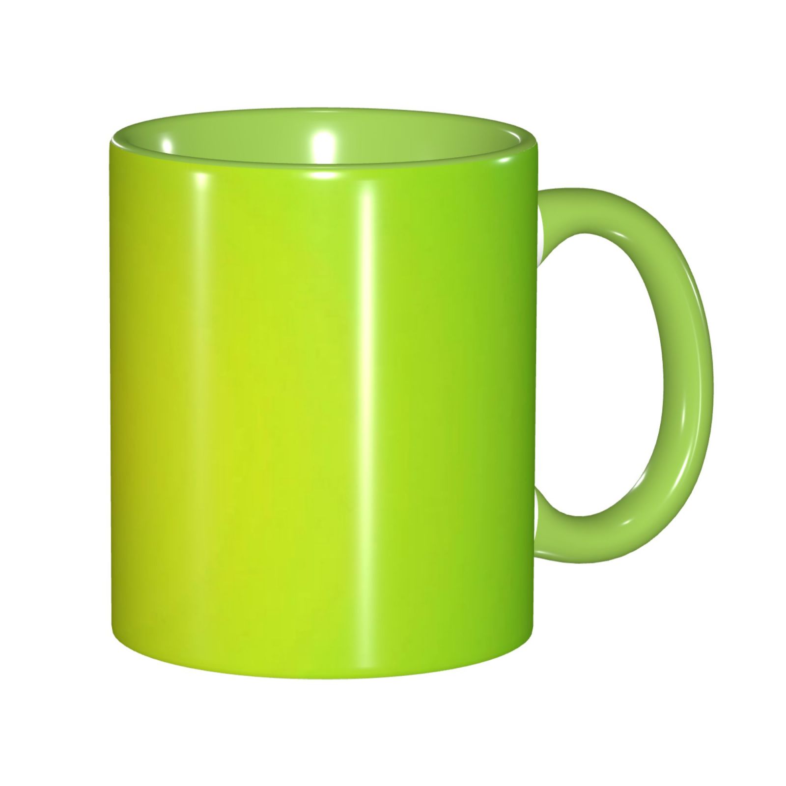 Lime Green Ceramics Mug Coffee Mugs Ceramic Cup 11oz，Green