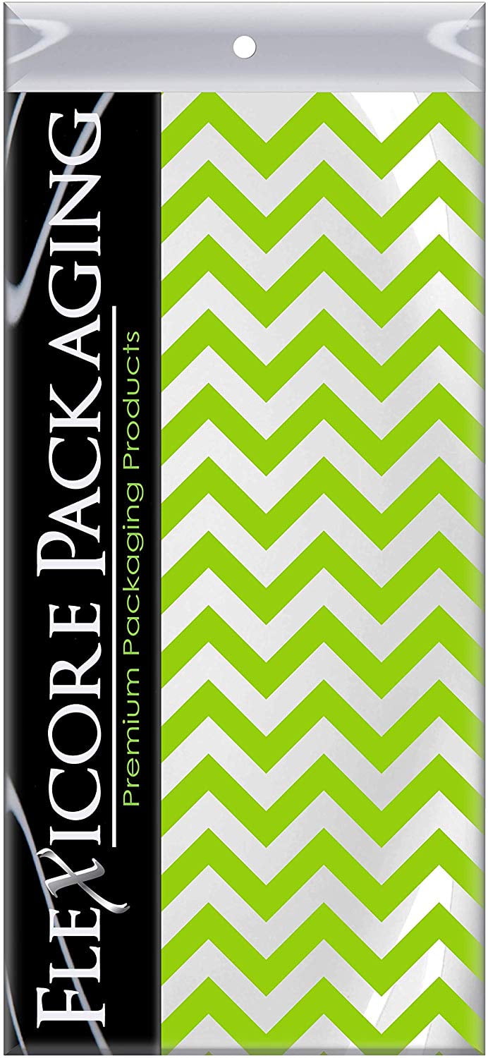 Lime Green Chevron Tissue Paper, 15"x20", 100 ct