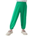 thumbnail image 1 of Lime Green Children Boy Girl Straight Leg Elastic Waist Plain Long Leg Trousers Pants for Kid Track Gym Brunch Running Fall Summer Trousers Pants 2026 Clothes Fashion 4 Years, 1 of 7