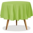thumbnail image 1 of Lime Green Disposable Plastic Tablecloth for Round Tables (36 Pack) Table Cloths for Parties, Events & Weddings, Indoors & Outdoors, 84 inches, Plastic Table Cover, 1 of 5