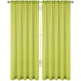thumbnail image 1 of Lime Green Drape/Panels/Scarves/Treatment Beautiful Sheer Voile Window Elegance Curtains Scarf for Bedroom & Kitchen Fully Stitched and Hemmed 84 inch size, Set of 2, 1 of 6