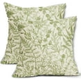 thumbnail image 1 of Lime Green Floral Pillow Covers 18x18 Set of 2 Botanical Print Vintage Spring Flower Plant Cream Decorative Throw Pillow Cases Outdoor Farmhouse Cushion Covers Decor for Sofa Couch Bed, 1 of 6