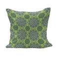 thumbnail image 1 of Lime Green Fluffy Throw Pillow Cushion Cover, Oriental Moroccan Mandala Middle Eastern Boho Retro Pattern, Decorative Square Accent Pillow Case, 26" x 26", Fern Green White, by Ambesonne, 1 of 5