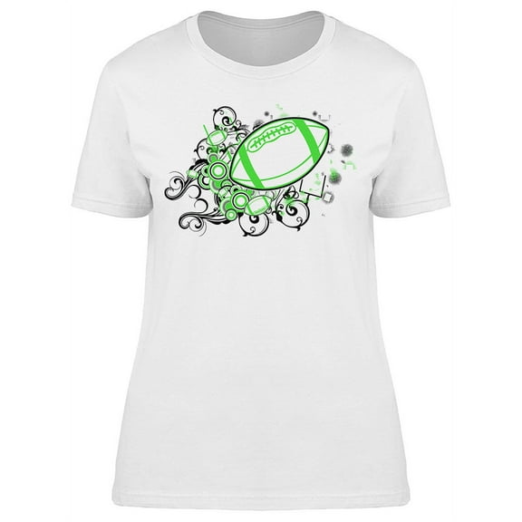 Lime Green Football T-Shirt Women -Image by Shutterstock, Female Medium