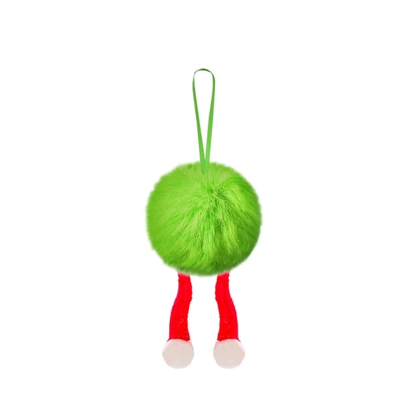 Lime Green Furry Christmas Ball Ornaments 2.36 Inch for Tree Green Christmas Hanging Decorations Soft Faux Fur Pom Pom Ball Ornaments for Christmas Party Tree Home Supplies