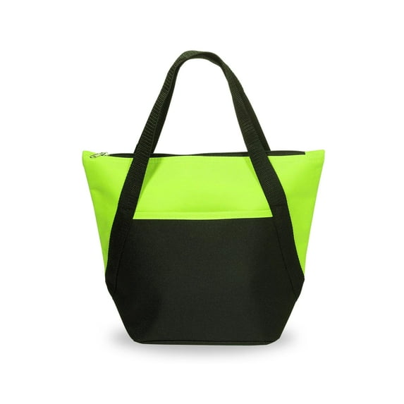 Lime Green Insulated Cooler Tote Bag, Lunch-Size, Reusable, Keeps Food Fresh, Closeout Services Corp