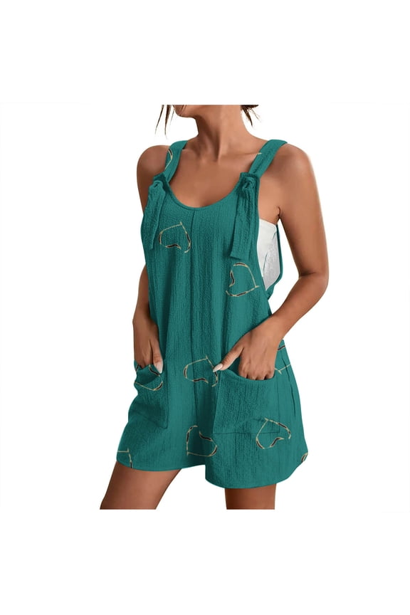 Lime Green Juniors Graphic Bib Pants Shortalls Shorts One Piece for Women Faux Linen Brunch Straight Leg Summer Fall Shorts 2026 Clothing Fashion M