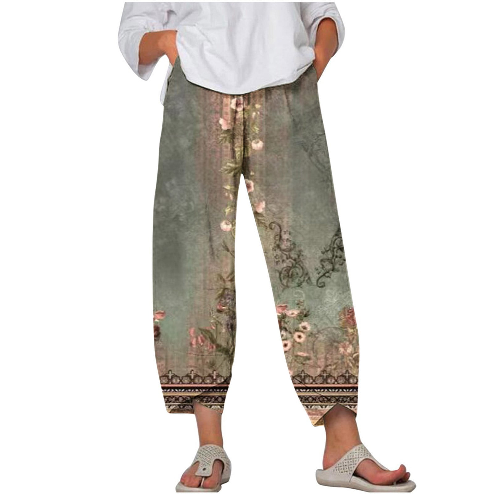 Lime Loose Fit Knit Trousers