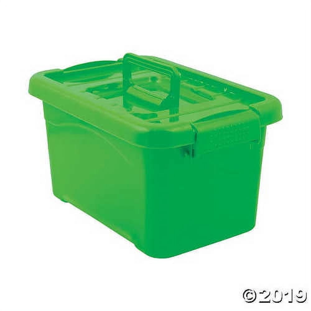Lime Green Large Locking Storage Bins with Lids
