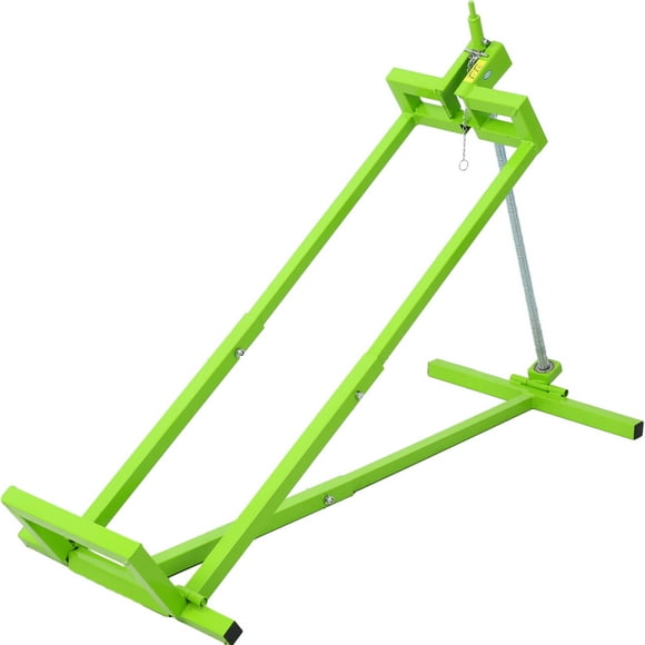 Lime Green Lawn Tractor Lift 800LBS Capacity, 45° Tilt Adjustable Mower Jack for Riding Tractors - Steel Construction, Easy Maintenance & Storage (42.5"x19.5"x39.4", 18.7lbs)