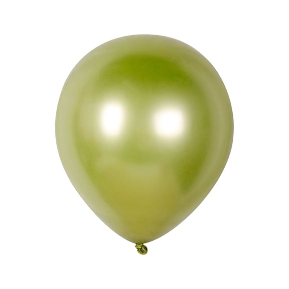 Lime Green Metallic Balloons – 12 Inch Shiny Chrome Latex Party Balloons, Neon Light Green Helium Balloons for Wedding, Birthday & Baby Shower Decor