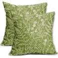 thumbnail image 1 of Lime Green Pillow Covers 16x16 Set of 2 Vintage Floral Botanical Print Spring Flower Plant Pattern Decorative Throw Pillow Cases Outdoor Farmhouse Decor for Home Sofa Couch Bed, 1 of 6