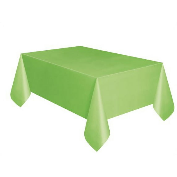 Unique Lime Green Plastic Party Tablecloth 108 x 54 Inches (Pack of 4)
