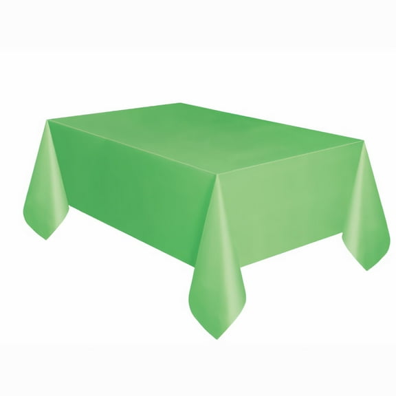 Unique Lime Green Plastic Party Tablecloth 108 x 54 Inches (Pack of 5)