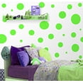 thumbnail image 1 of Lime Green Polka Dot Wall Decals Wall Room Decor Stickers Includes (63)Wall Dots 1” - 6.5”, 1 of 8