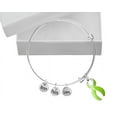 thumbnail image 1 of Lime Green Ribbon Retractable Charm Bracelets, 1 of 2