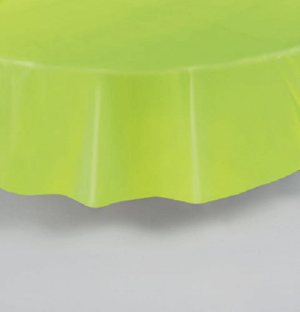 Lime Green Round 84 " Plastic Party Table Cover More Colors Avail