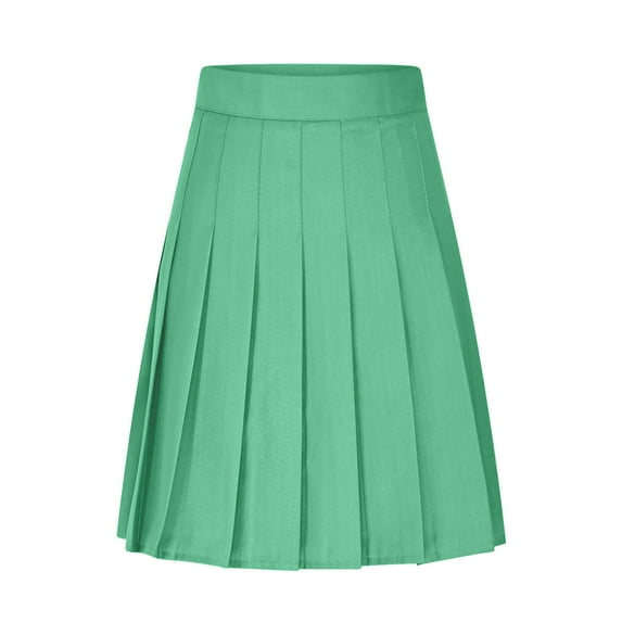 Lime Green Ruched High Leg A Line Basic Lounge for Women Spandex Midi Knee Length Loose Fit Skort Women 2025 Soft Comfy Clothing Trendy Country Concert 3XL